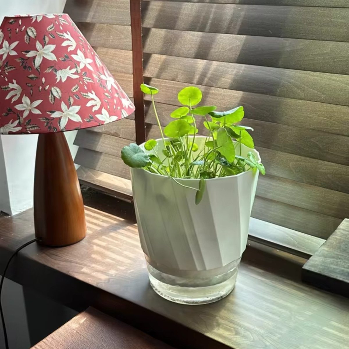 Self-Watering Plastic Flowerpot for Indoor Gardening