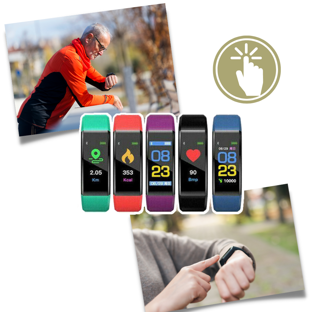 Senior Smartwatch Fitness Tracker with Heart Rate Monitoring