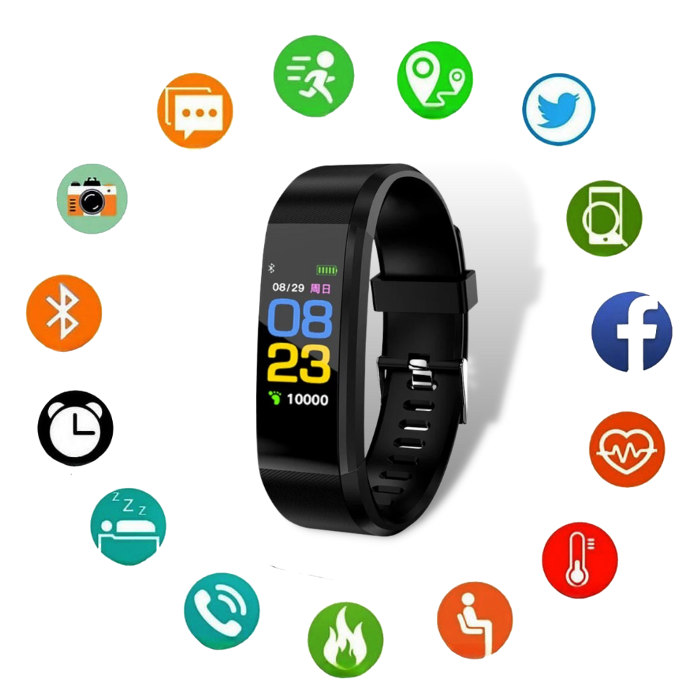 Senior Smartwatch Fitness Tracker with Heart Rate Monitoring