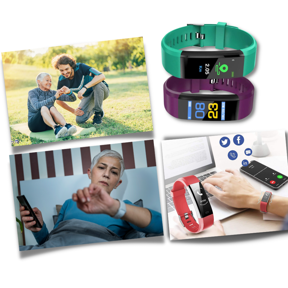 Senior Smartwatch Fitness Tracker with Heart Rate Monitoring