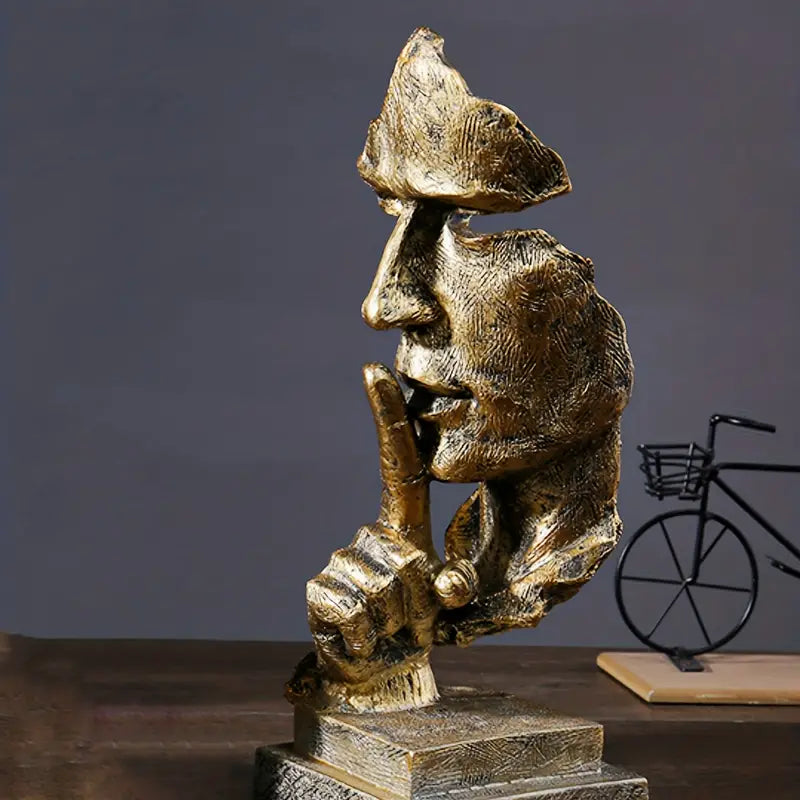 Abstract Still Man Sculpture for Tranquility and Reflection
