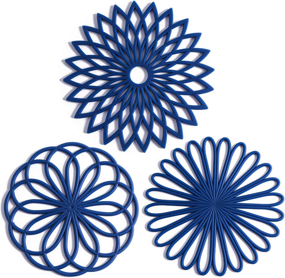 Heat Resistant Silicone Coasters Set of 3 Non-Slip Pads