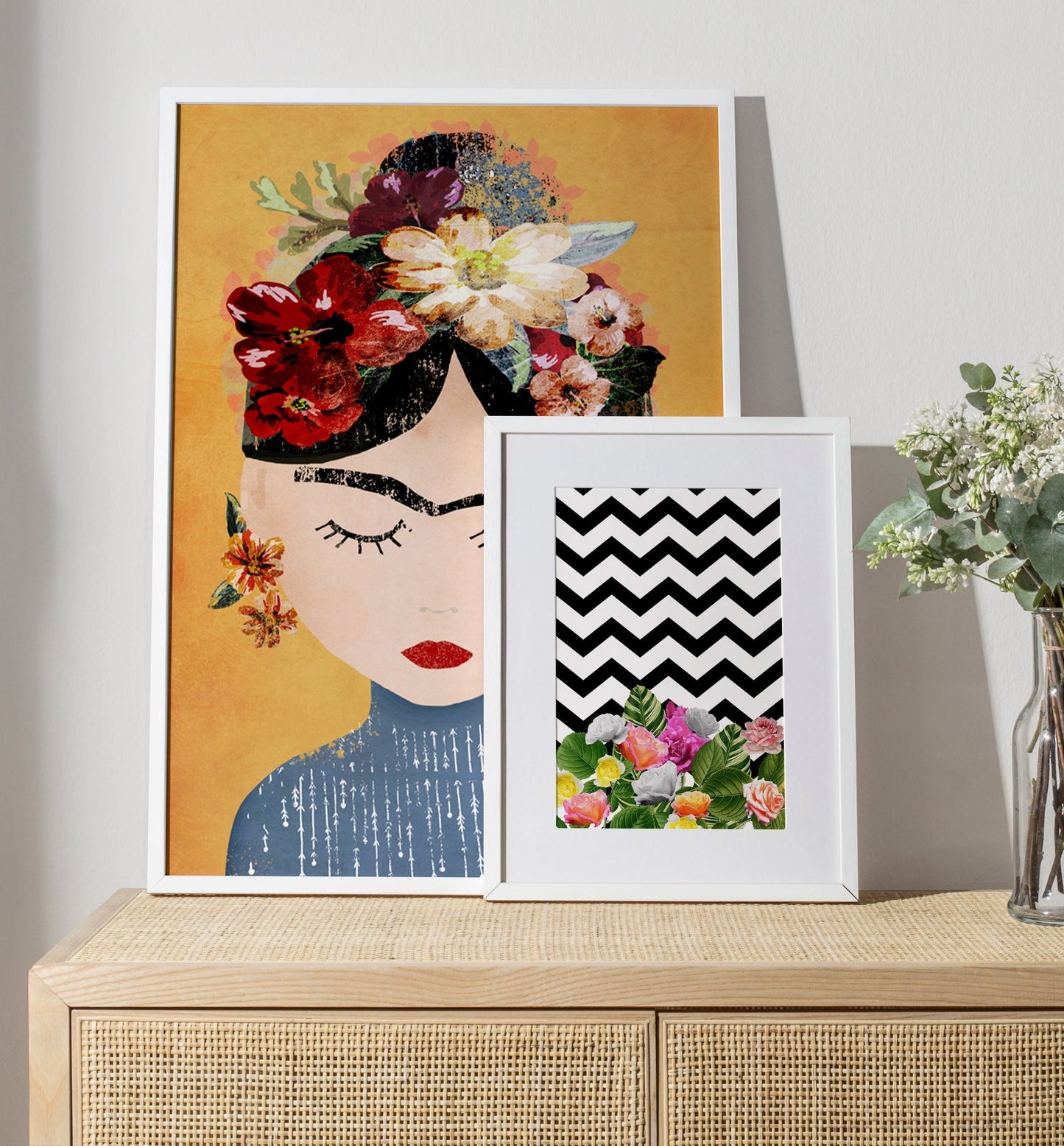 Frida Kahlo Inspired Multicolor Art Poster