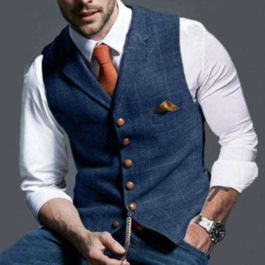 Lightweight Check Vest for Everyday Wear