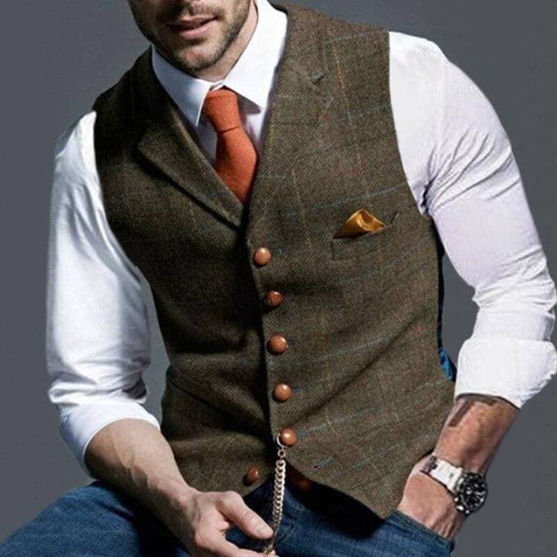 Lightweight Check Vest for Everyday Wear