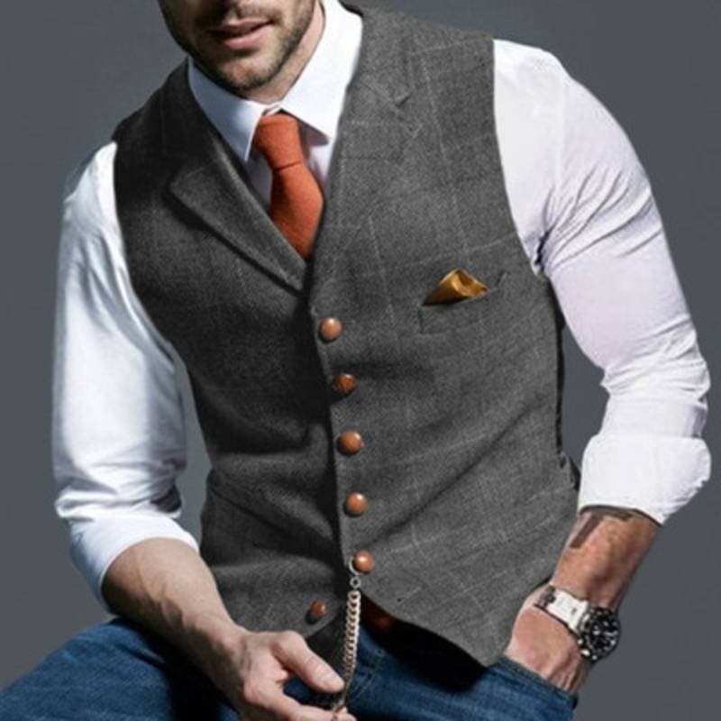 Lightweight Check Vest for Everyday Wear