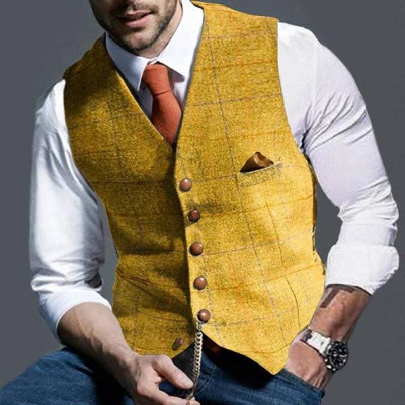 Lightweight Check Vest for Everyday Wear
