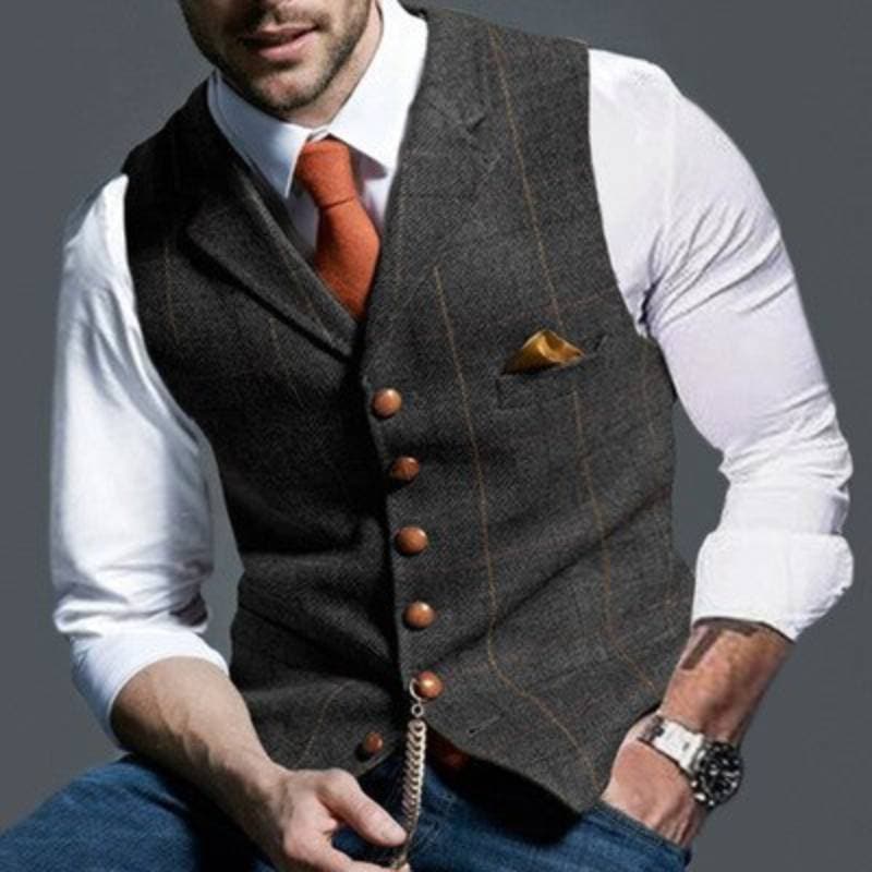 Lightweight Check Vest for Everyday Wear