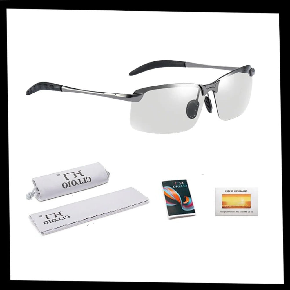 Photochromic UV Sunglasses for Men with Polarized Lenses