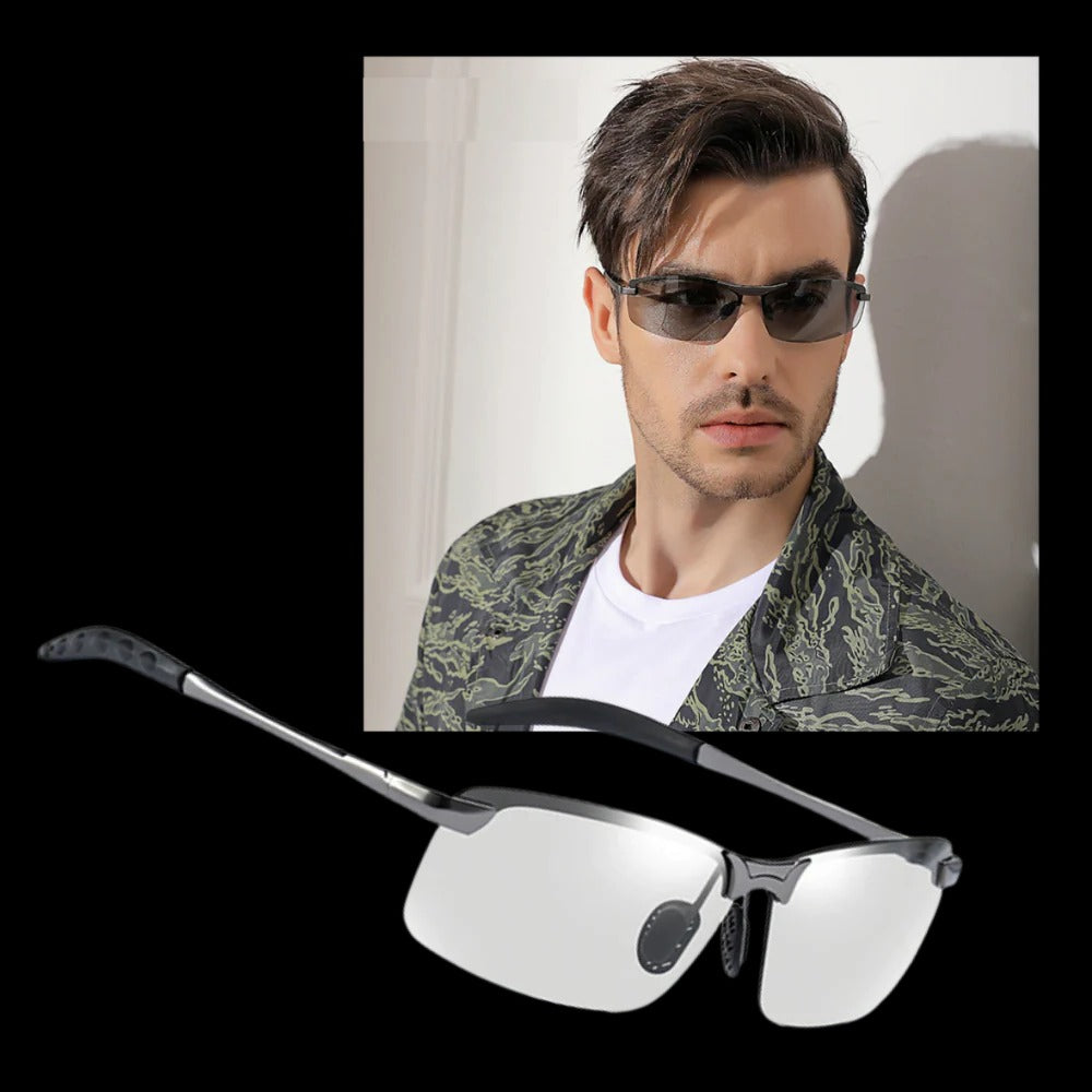 Photochromic UV Sunglasses for Men with Polarized Lenses