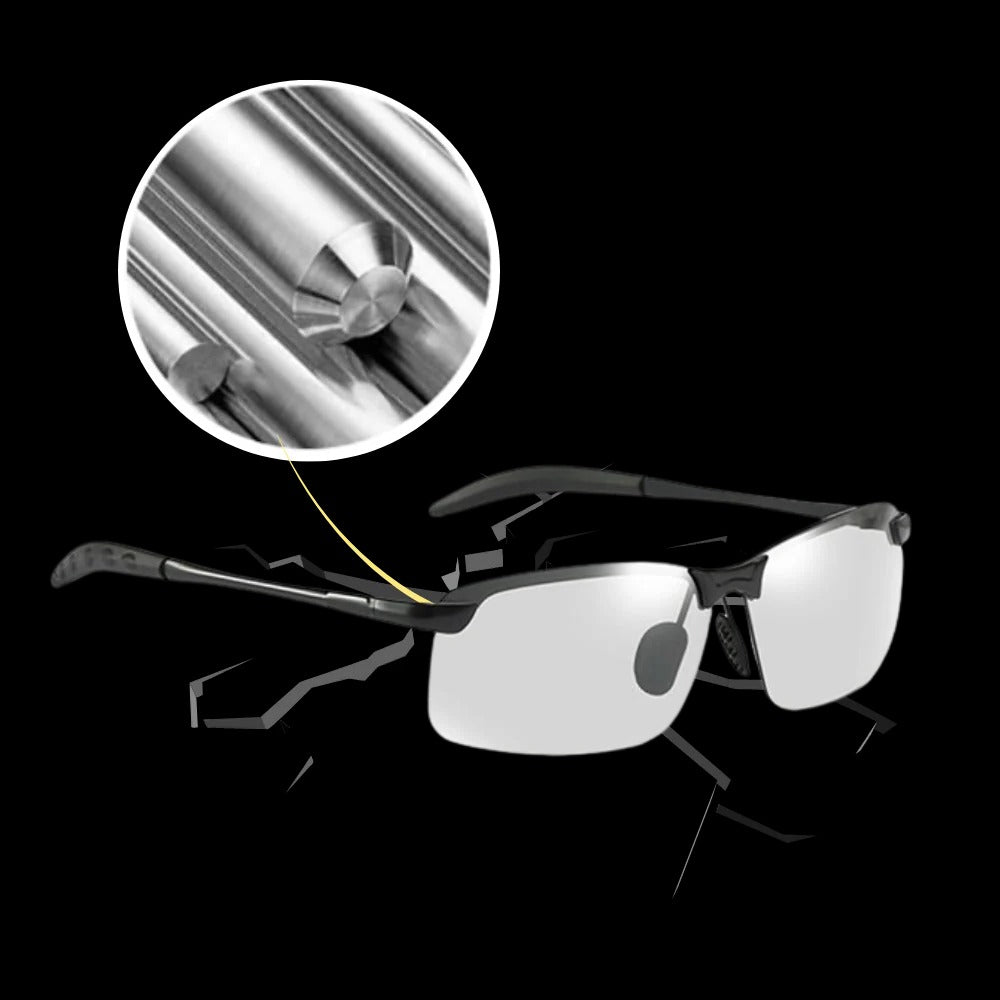 Photochromic UV Sunglasses for Men with Polarized Lenses
