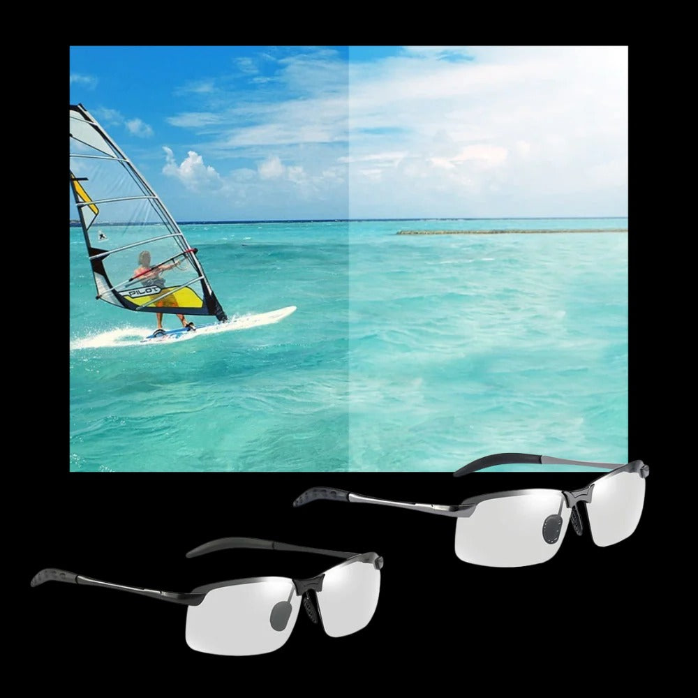 Photochromic UV Sunglasses for Men with Polarized Lenses