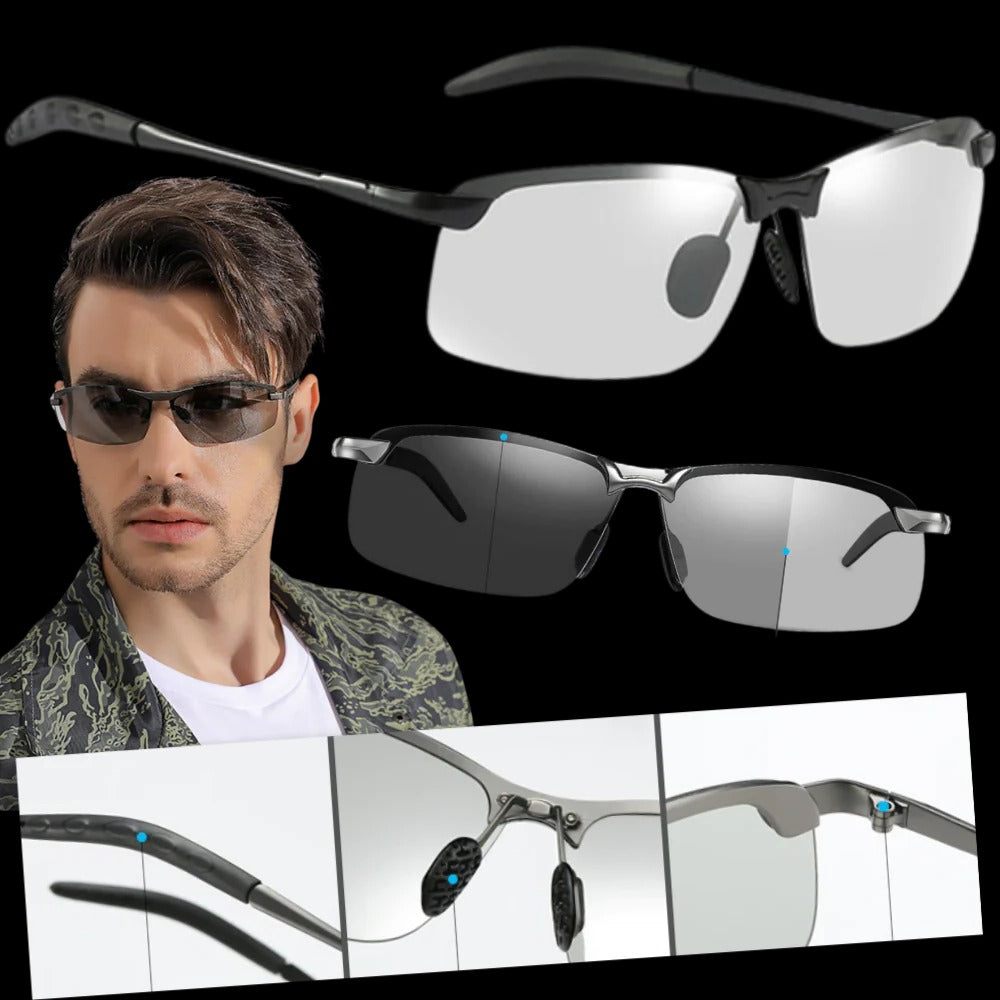 Photochromic UV Sunglasses for Men with Polarized Lenses