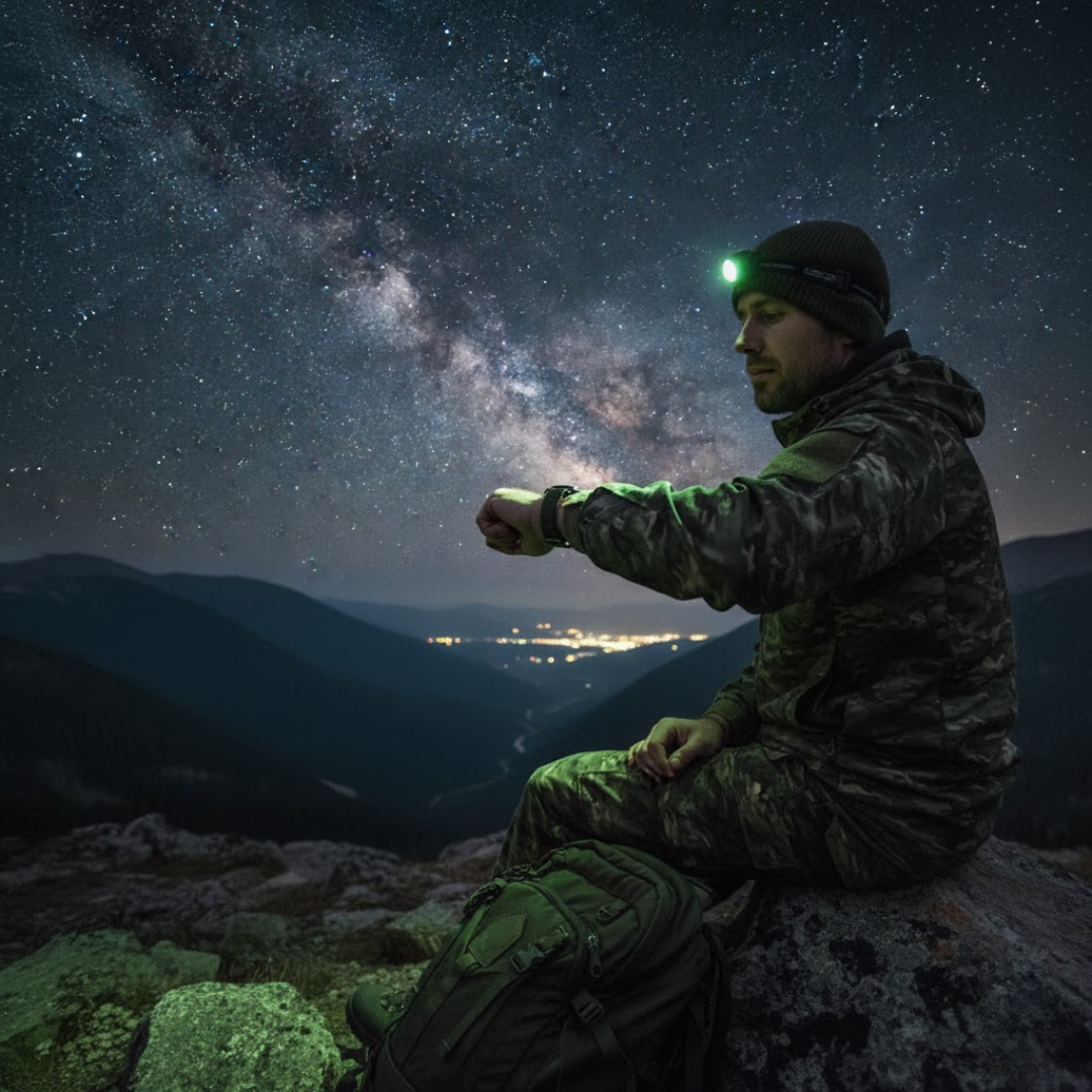 Luminous Military Adventure Watch with Waterproof Design