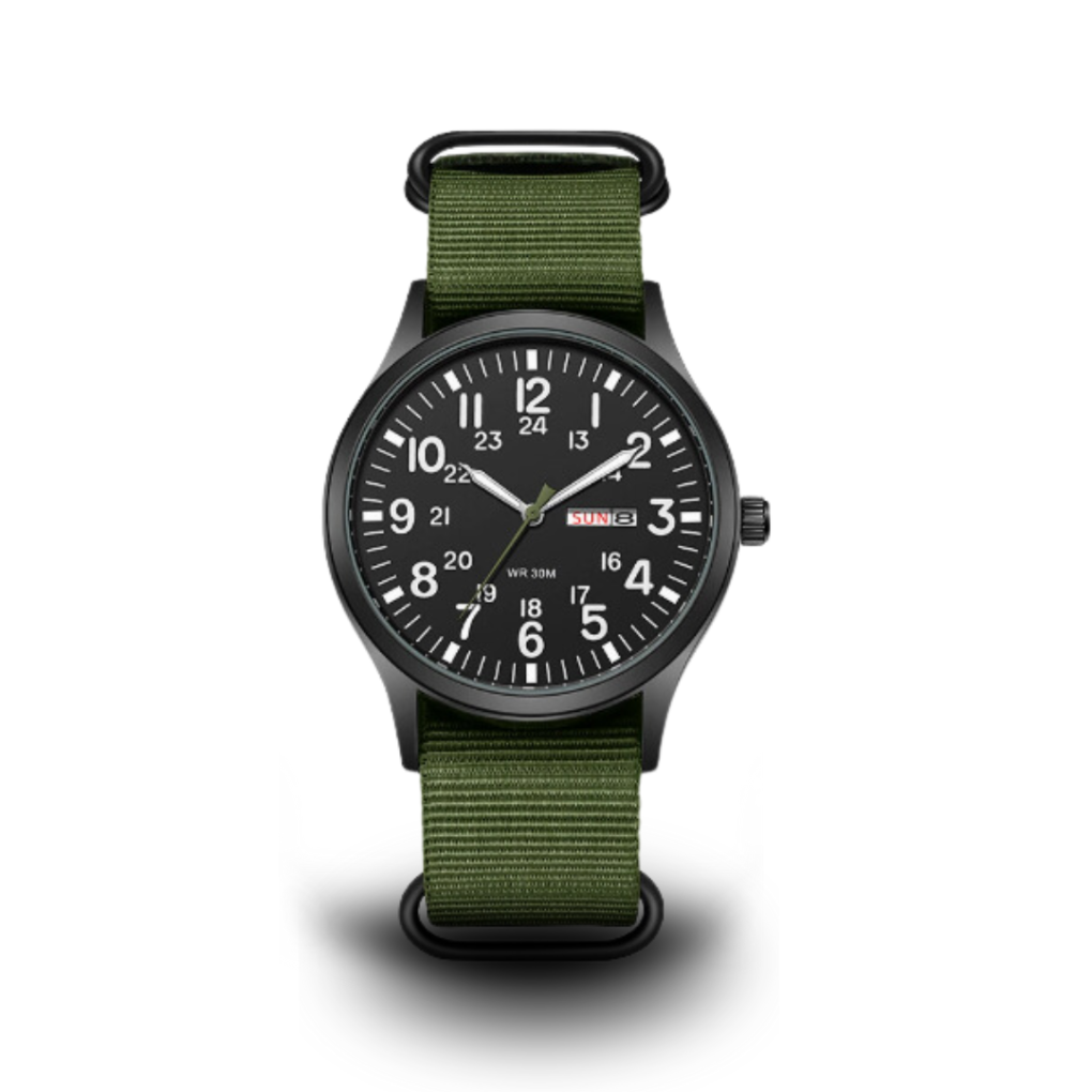 Luminous Military Adventure Watch with Waterproof Design