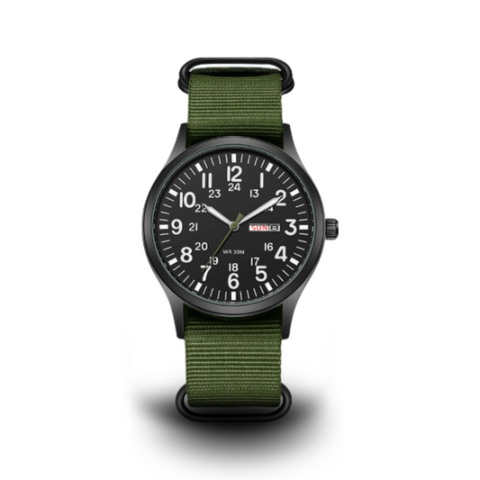 Luminous Military Adventure Watch with Waterproof Design