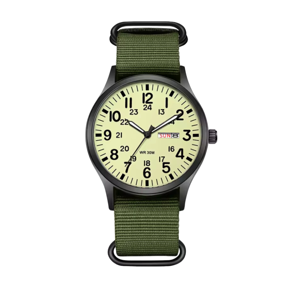 Luminous Military Adventure Watch with Waterproof Design