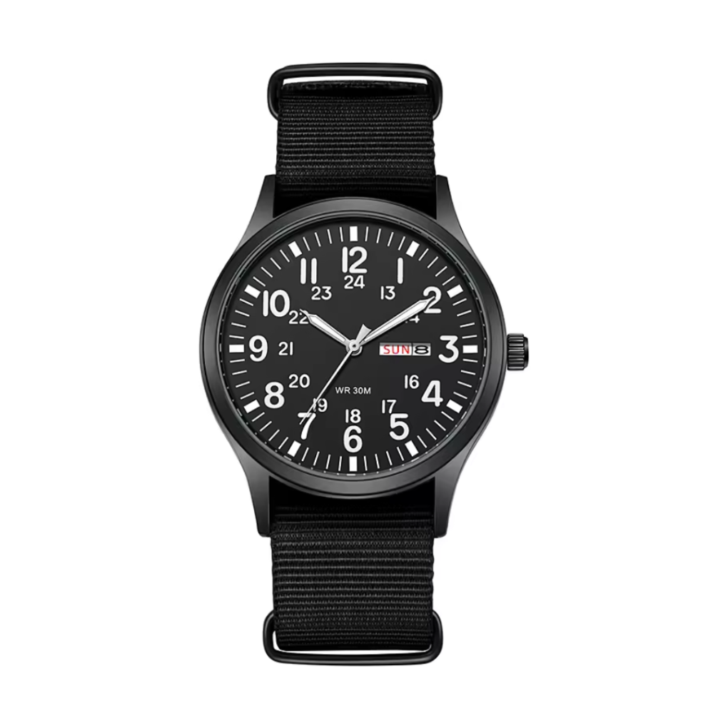 Luminous Military Adventure Watch with Waterproof Design