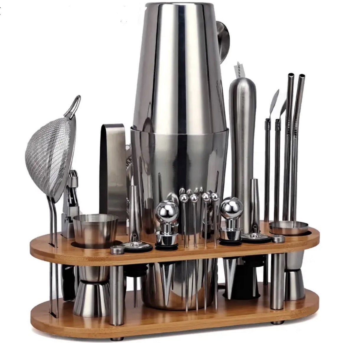 23-Piece Stainless Steel Bartender Set