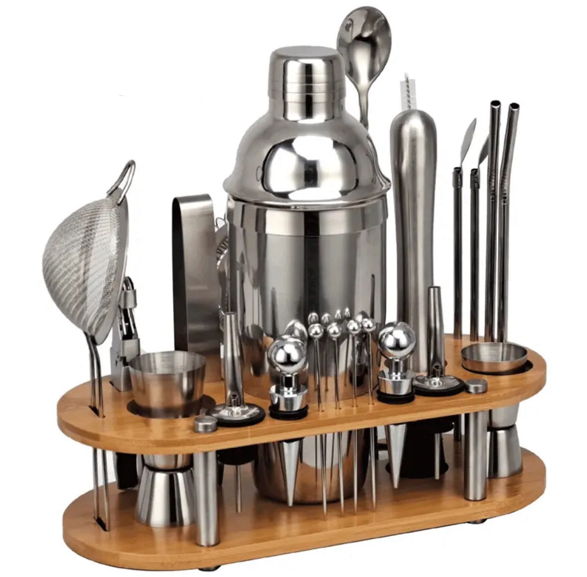 23-Piece Stainless Steel Bartender Set