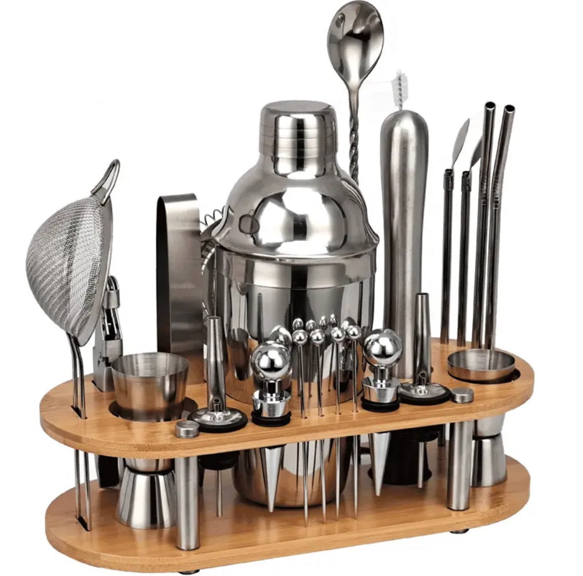 23-Piece Stainless Steel Bartender Set