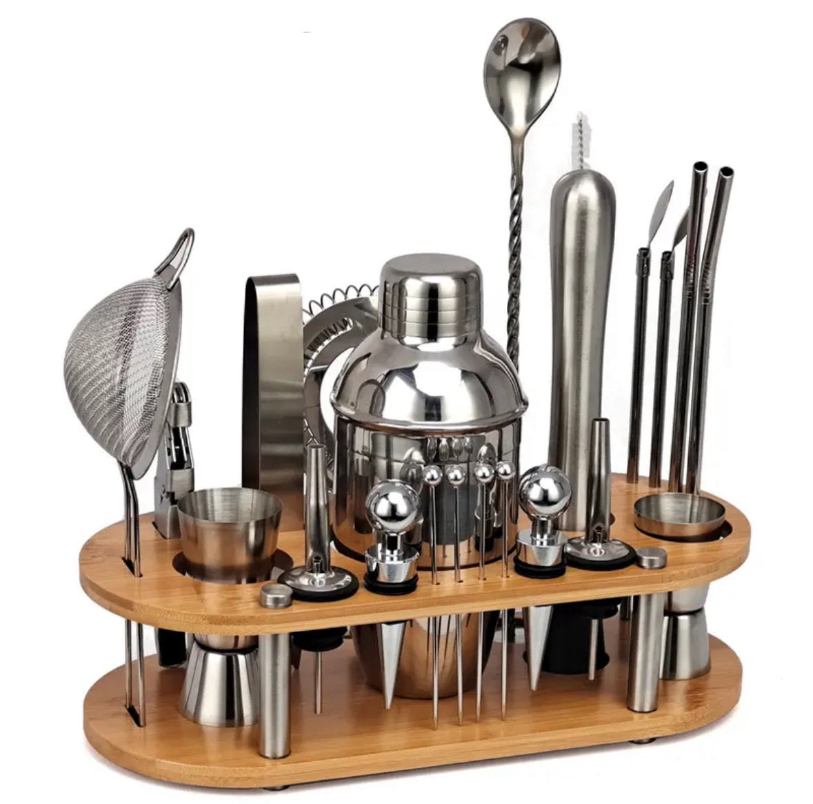 23-Piece Stainless Steel Bartender Set