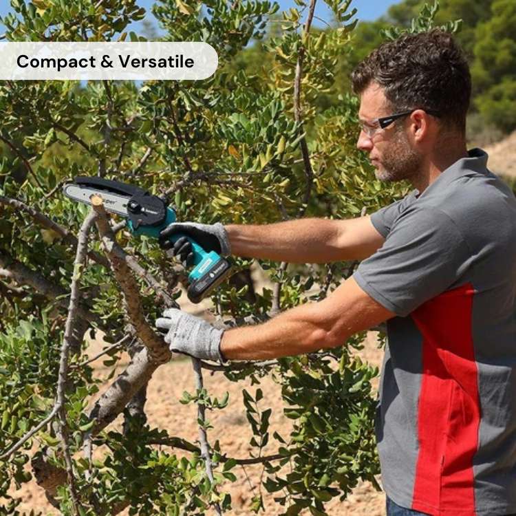 Cordless 6-Inch Electric Chainsaw with Ergonomic Design