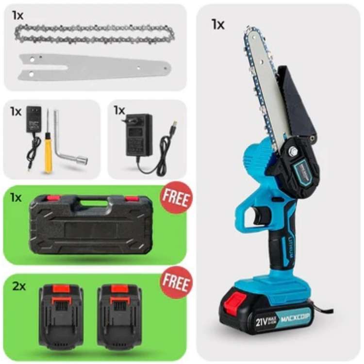 Cordless 6-Inch Electric Chainsaw with Ergonomic Design