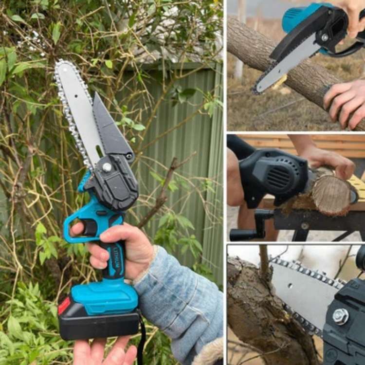 Cordless 6-Inch Electric Chainsaw with Ergonomic Design