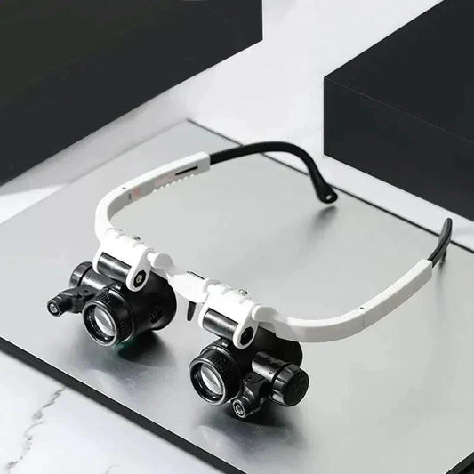 LED Magnifying Glasses with Interchangeable Lenses and Adjustable Light