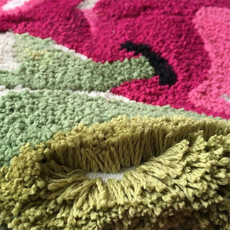 Cherry Tufted Bath Mat - Non-Slip and Absorbent