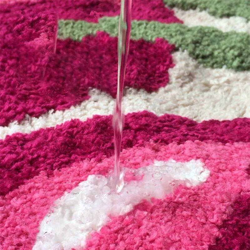 Cherry Tufted Bath Mat - Non-Slip and Absorbent