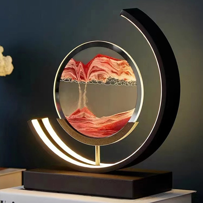 Sand Table Lamp with Soothing Sand Flow for Relaxation