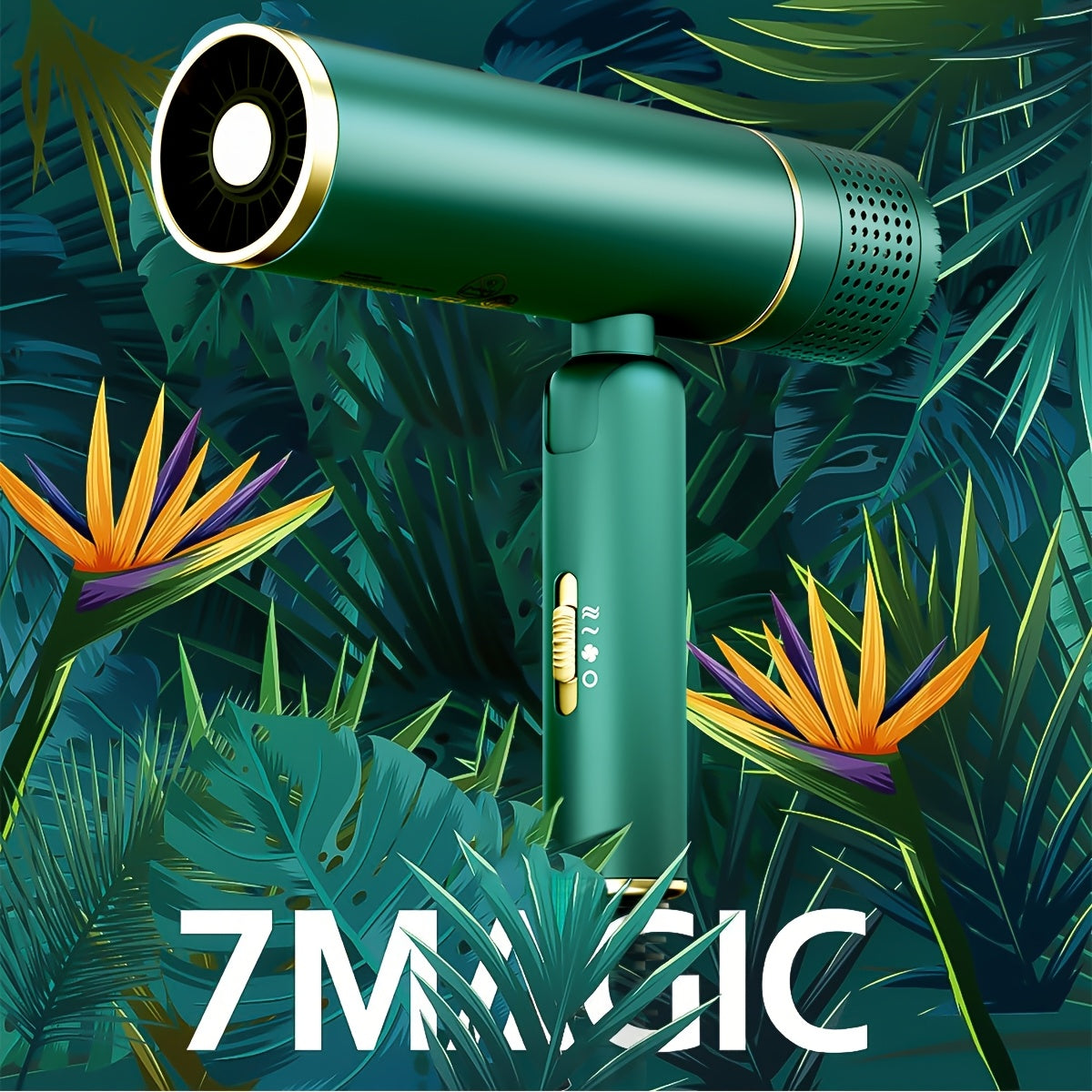 Fast-Drying Foldable Hair Dryer with Negative Ion Technology