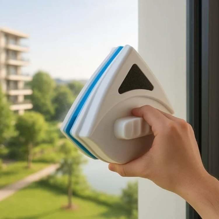 Dual-Sided Magnetic Window Cleaner for Double Glazed Glass