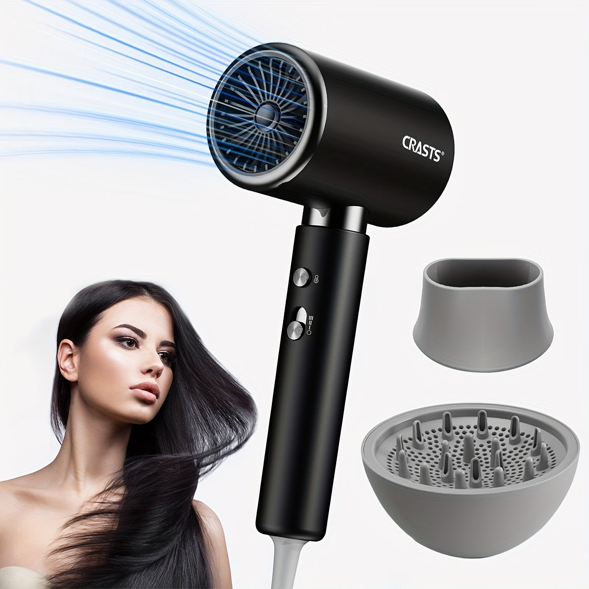2200W Professional Hair Dryer with Concentrator Nozzle