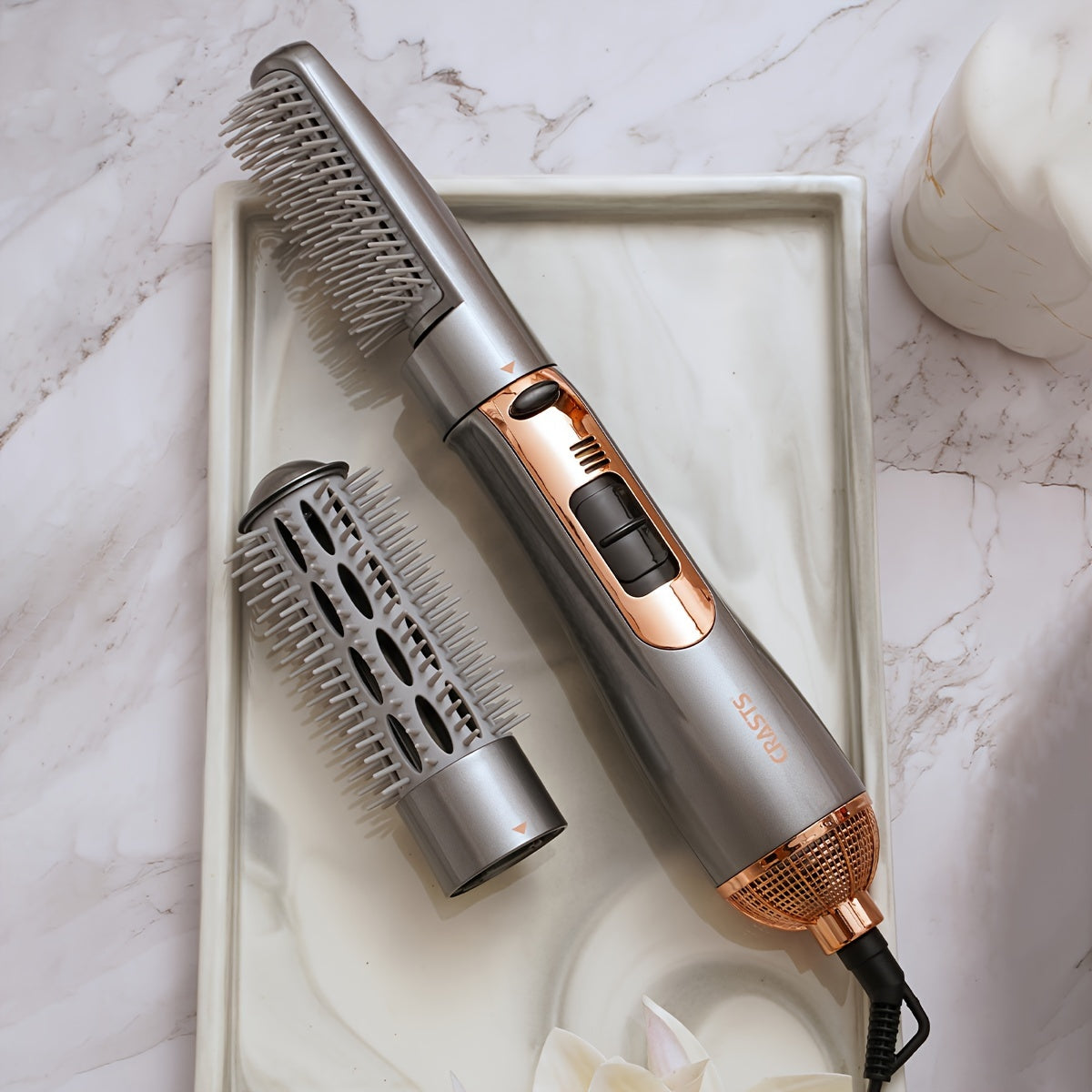 800W Mains Powered Hair Dryer Brush for Even Styling