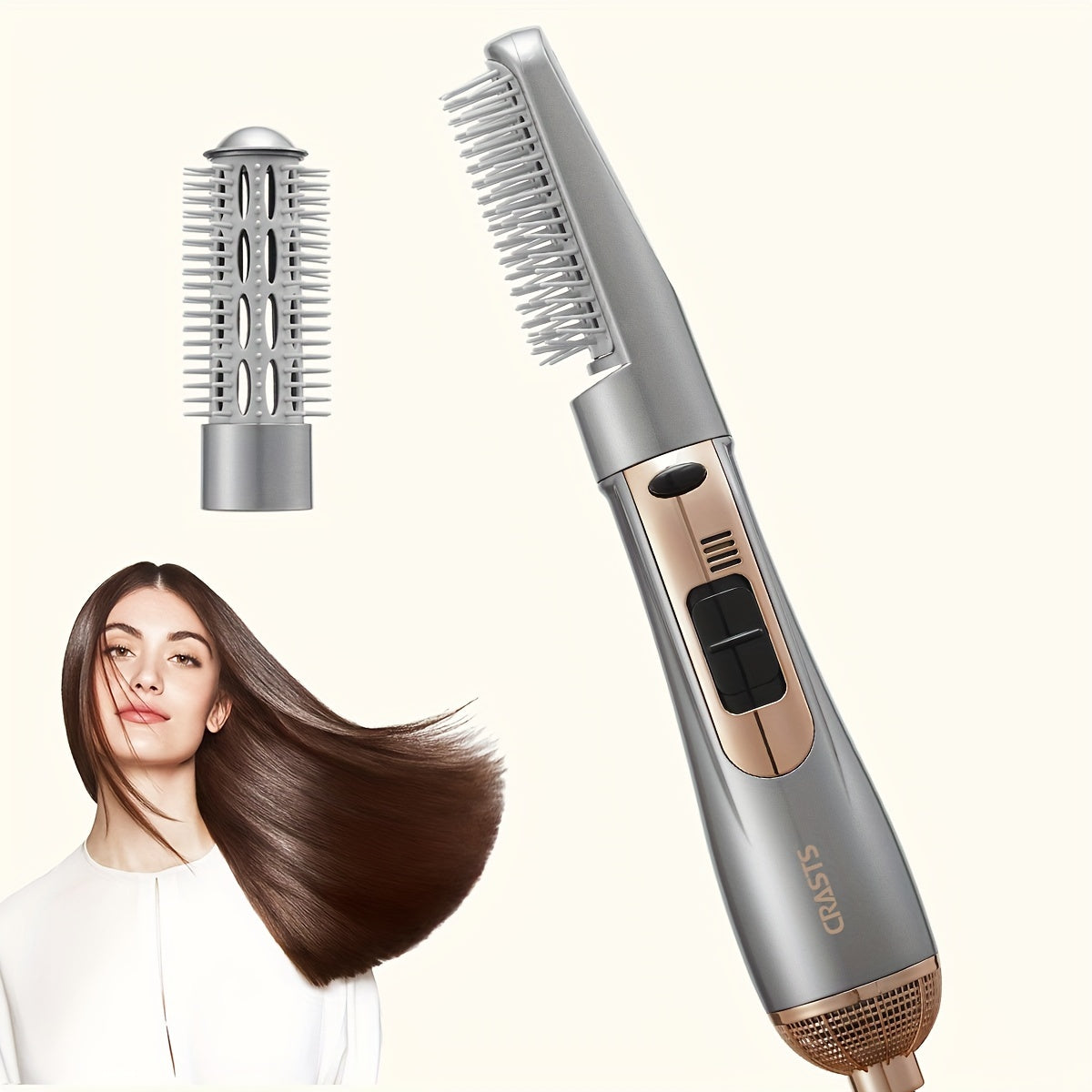 800W Mains Powered Hair Dryer Brush for Even Styling