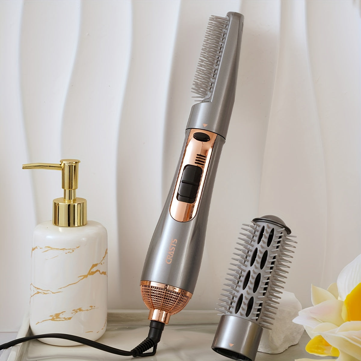 800W Mains Powered Hair Dryer Brush for Even Styling