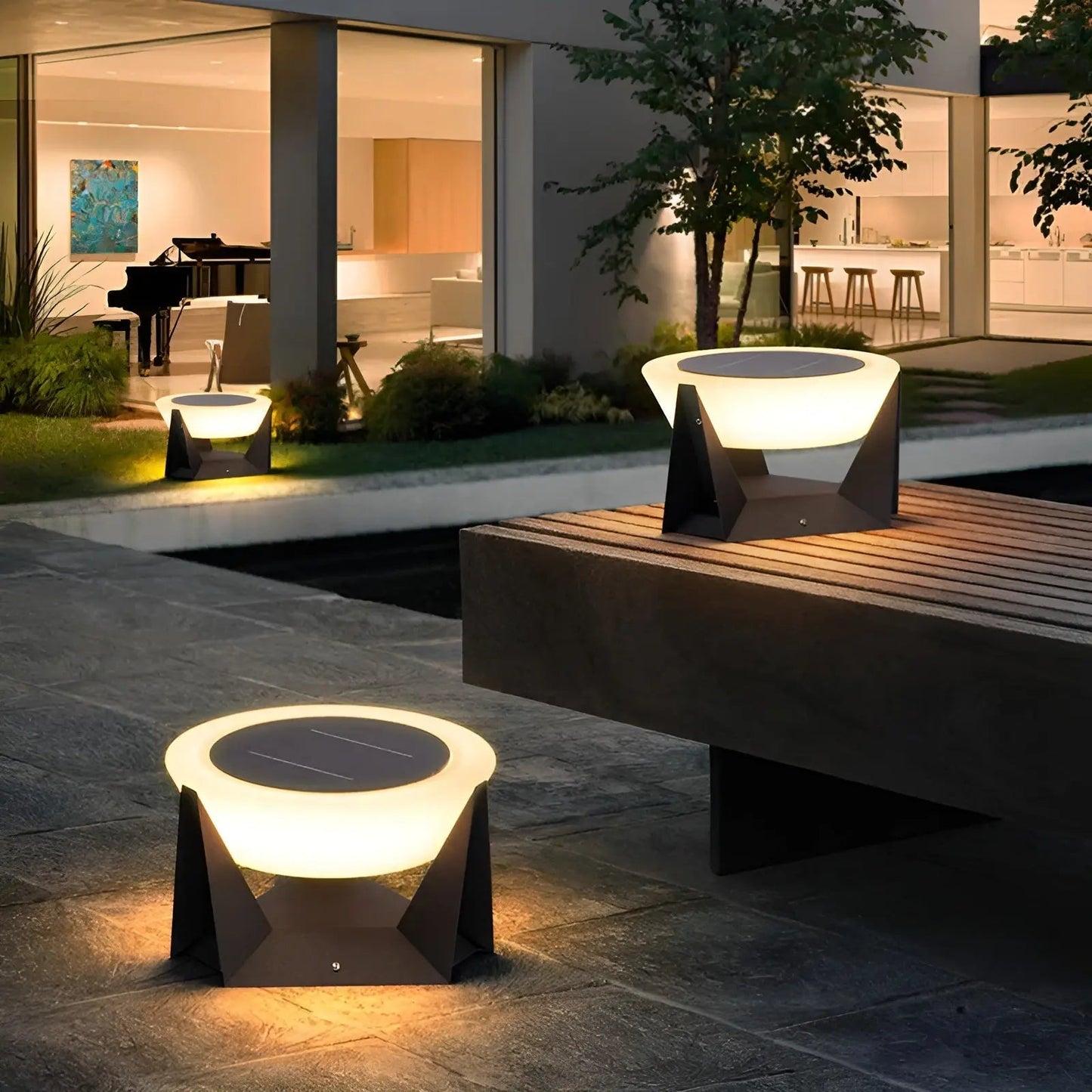 Solar Japanese Garden Lamp - Eco-Friendly Outdoor Lighting