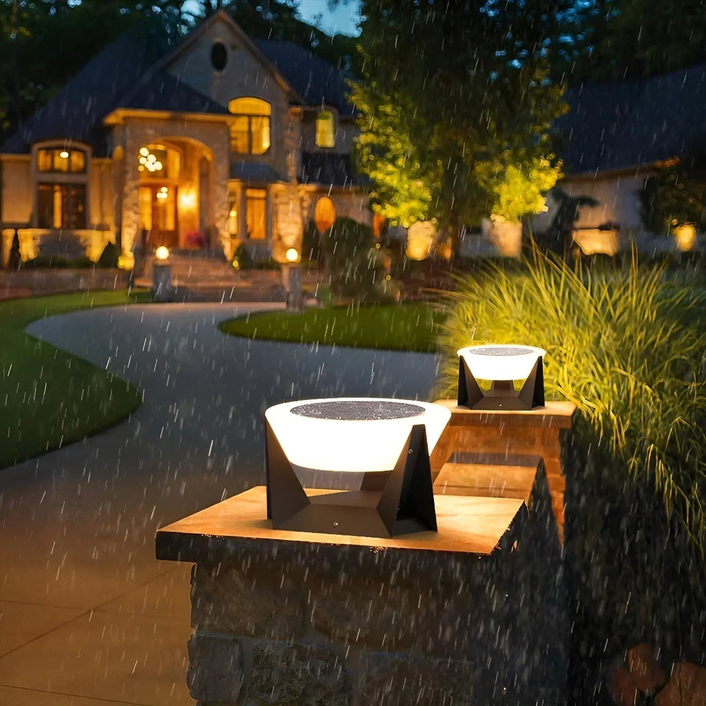 Solar Japanese Garden Lamp - Eco-Friendly Outdoor Lighting