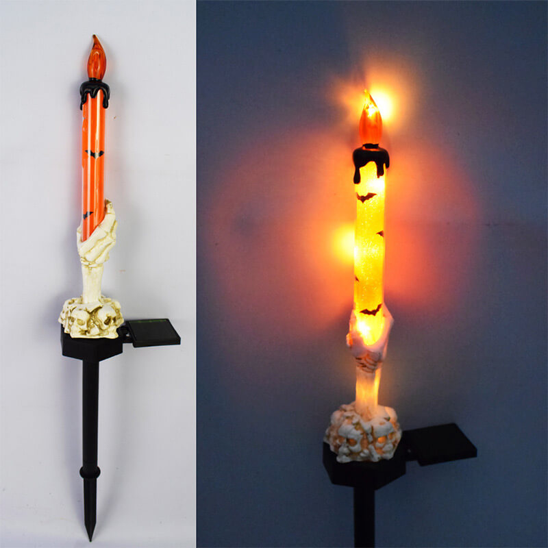Solar Halloween Ghost Hand Candle Stake Light