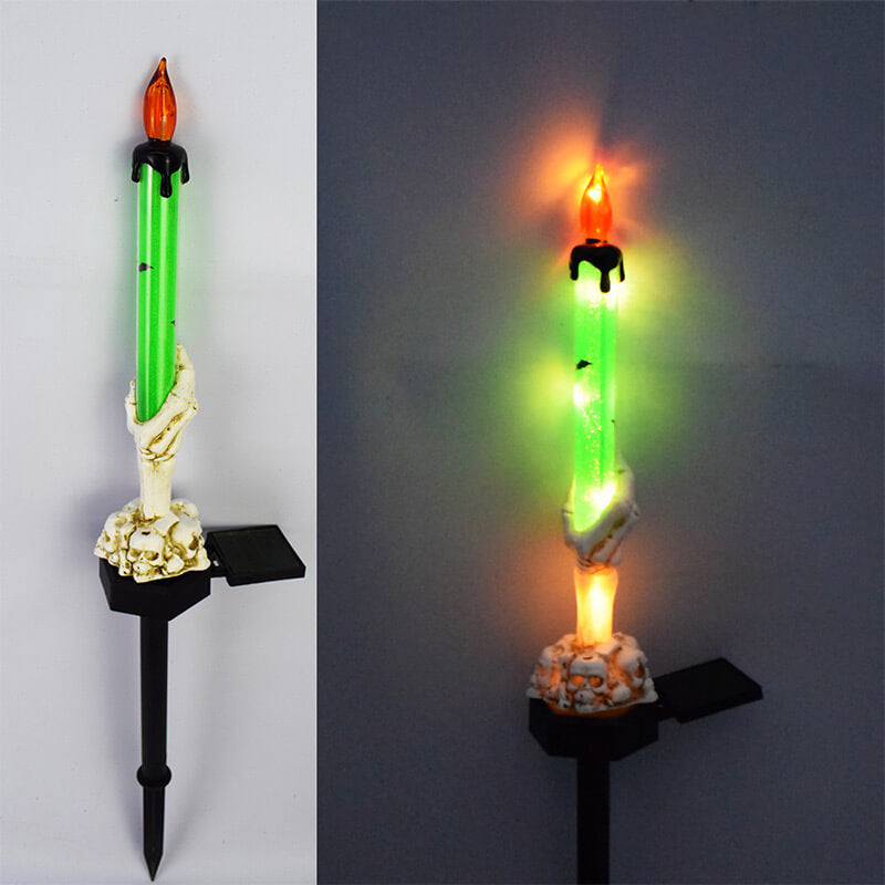 Solar Halloween Ghost Hand Candle Stake Light
