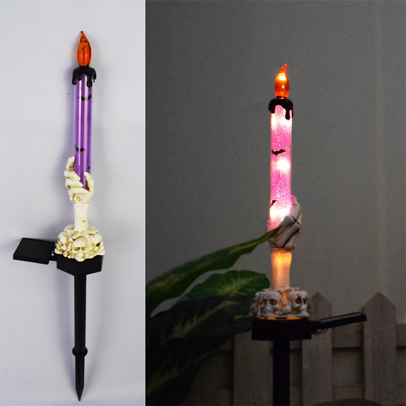 Solar Halloween Ghost Hand Candle Stake Light