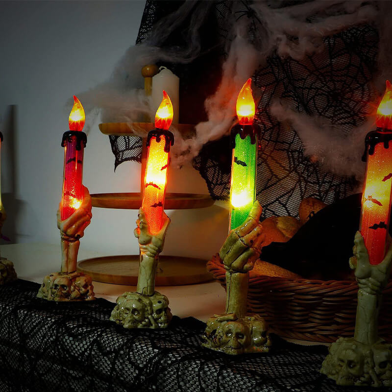Solar Halloween Ghost Hand Candle Stake Light