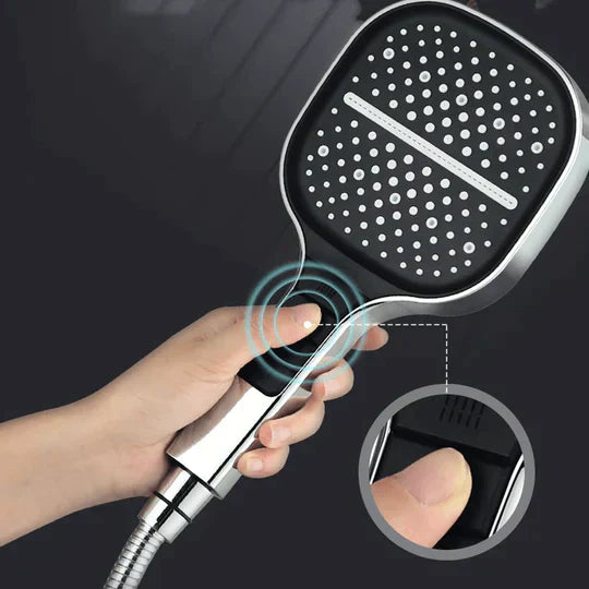 7-Stage High-Pressure Showerhead with Adjustable Spray Settings