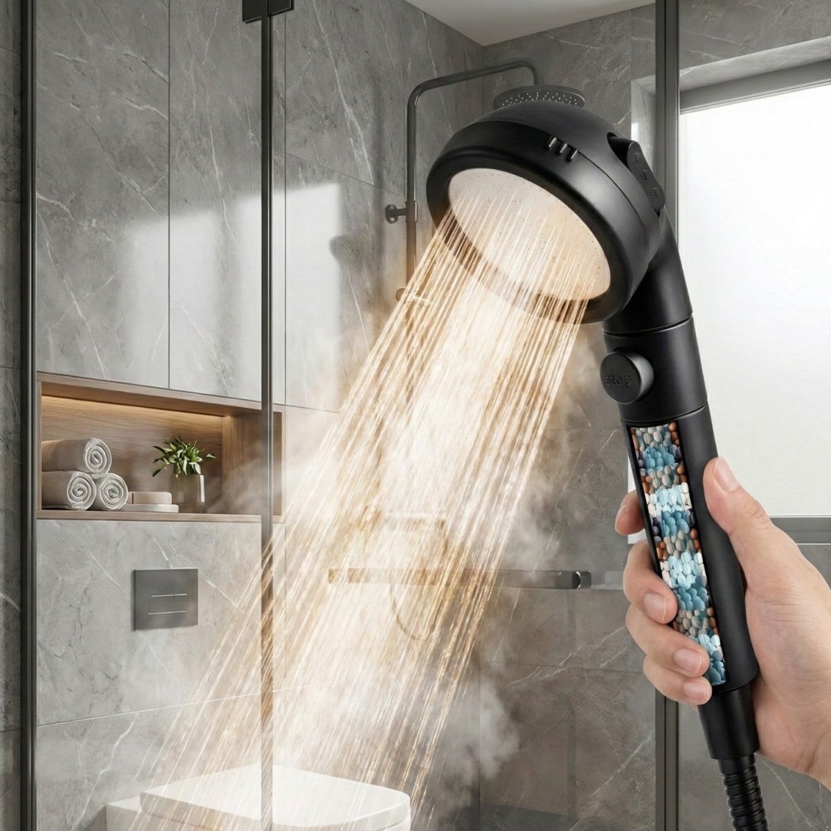Mineral Filtration Shower Head with 3 Spray Modes