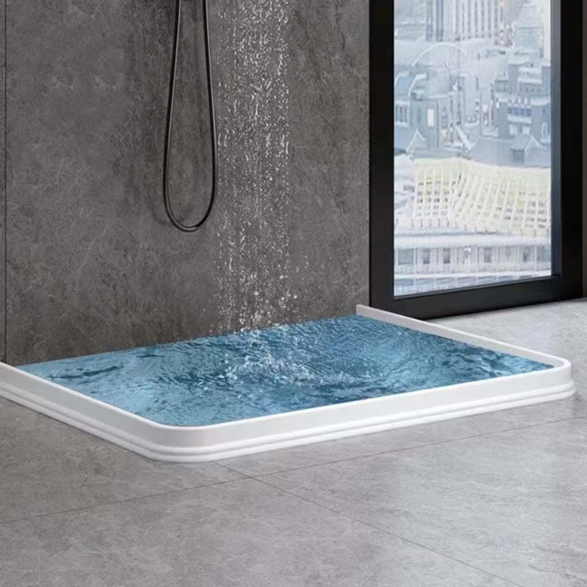 Flexible Shower Water Retention Barrier with Adhesive Tape