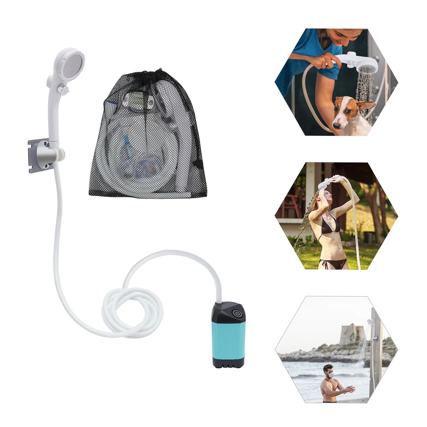 Portable Electric Camping Shower with Long Battery Life