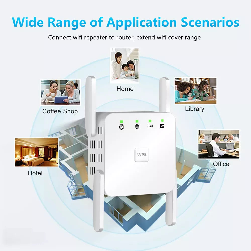 5G WiFi Repeater with 1200Mbps Speed and 4 Antennas